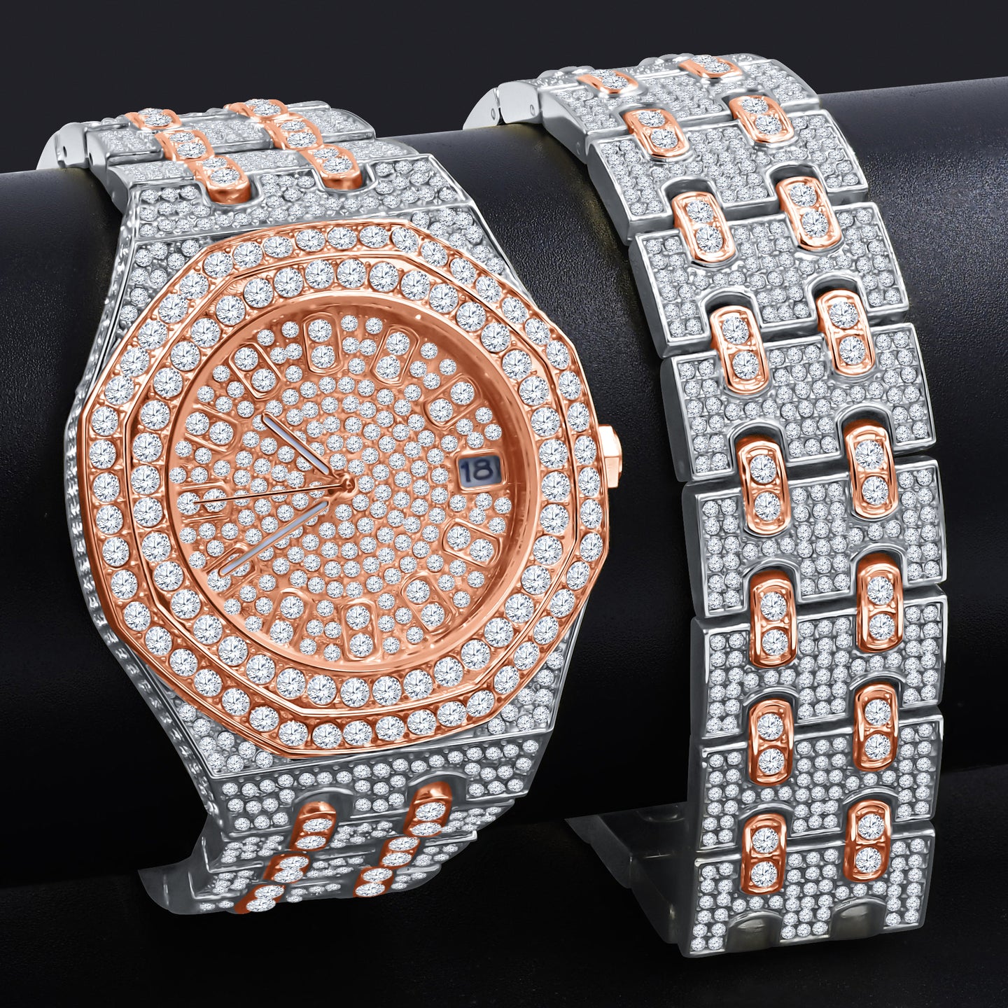 WINSOME ICED OUT WATCH & BRACELET I 5308018