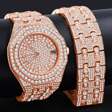 WINSOME ICED OUT WATCH & BRACELET I 530805