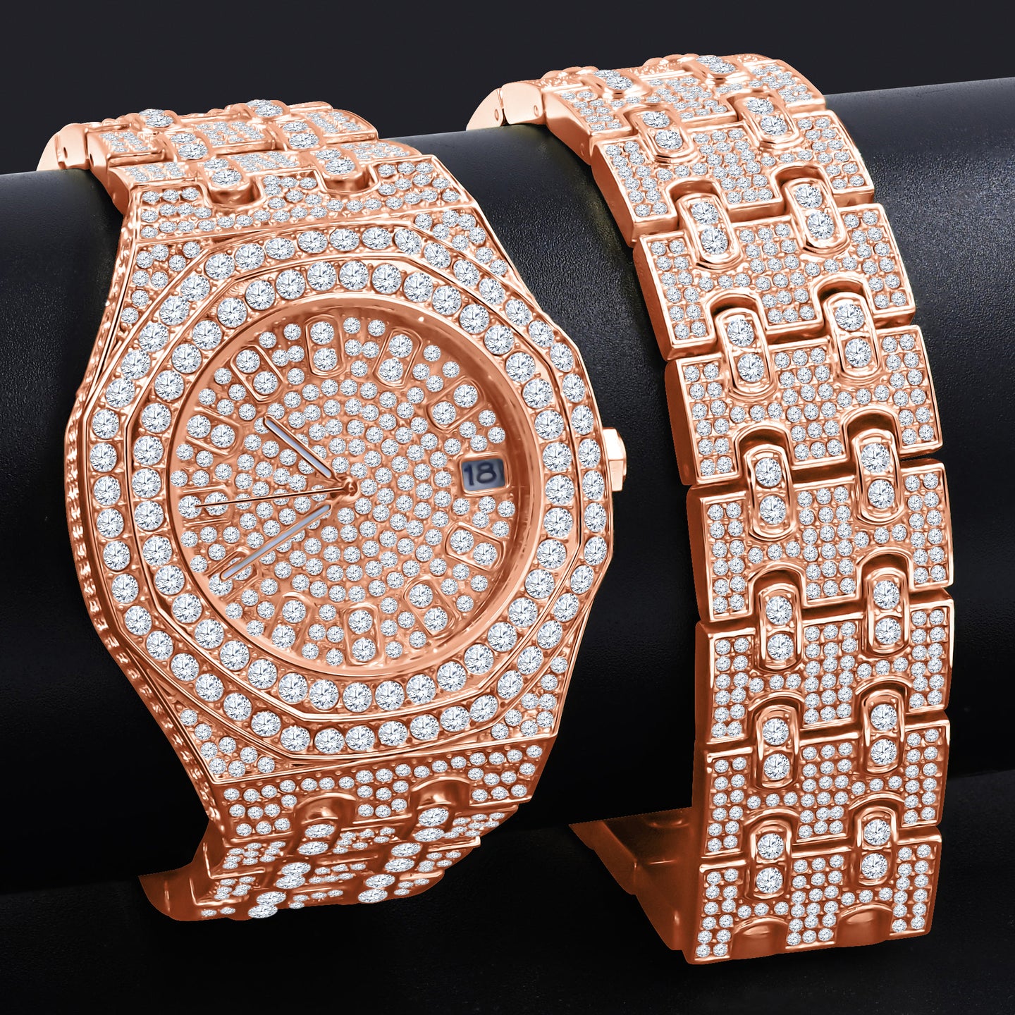 WINSOME ICED OUT WATCH & BRACELET I 530805