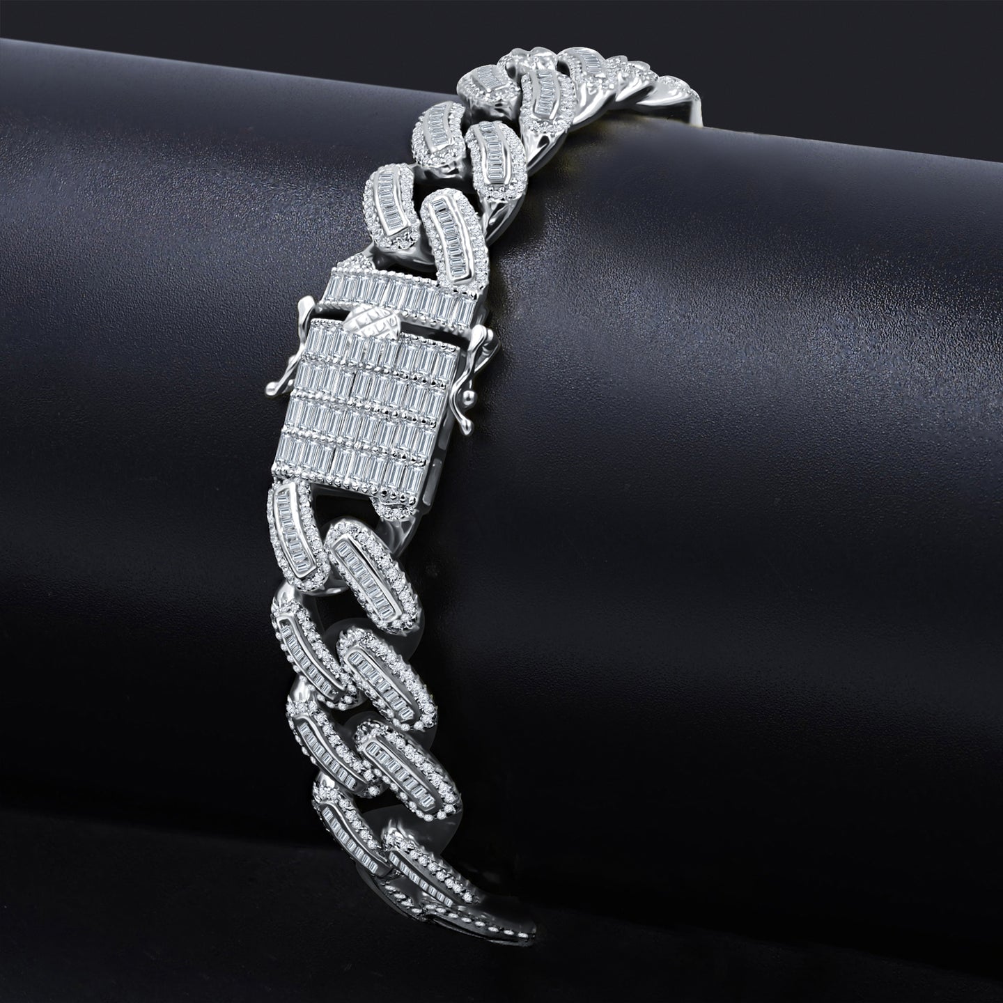 CLARA 14MM 925 SILVER ICED OUT BRACELET CZ I 9211741