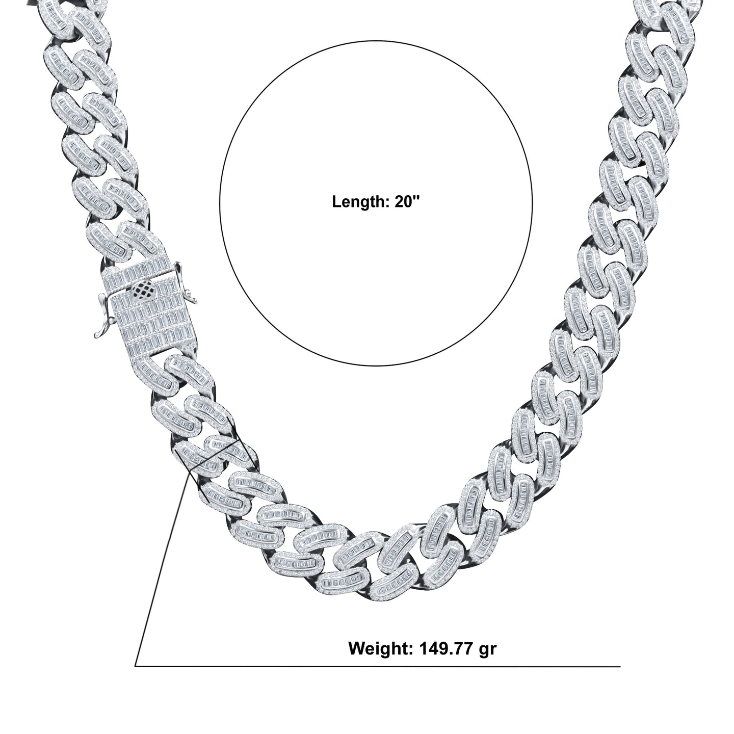 CLARA 14MM 925 SILVER CUBAN CHAIN I 9211731