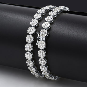 GLARING SILVER ICED OUT CZ CHAIN I  9220111