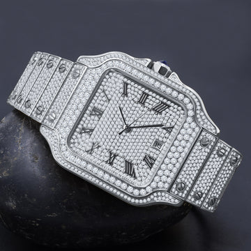 PRAEMIUM MOISSANITE DIAMOND STEEL WATCH | 590031