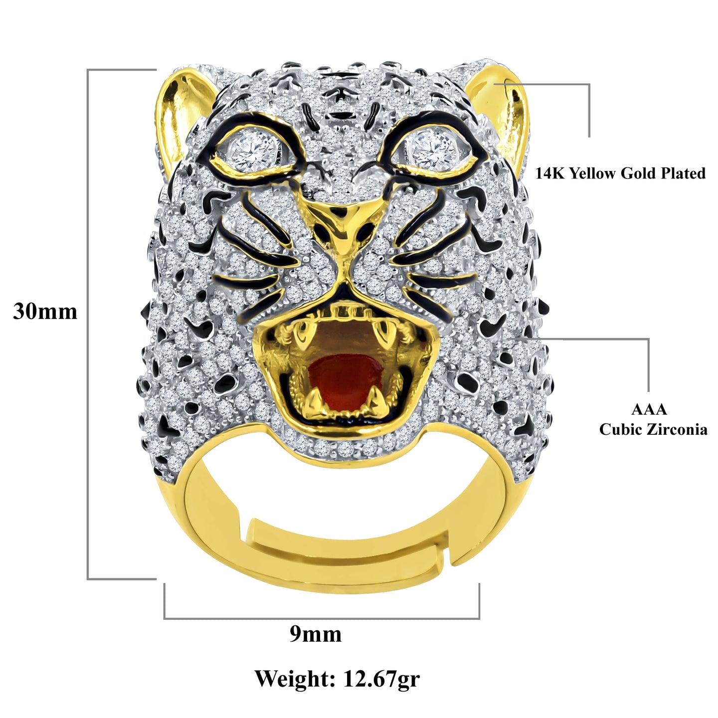 TIGRIS 925 SILVER RING CZ  | 9213141