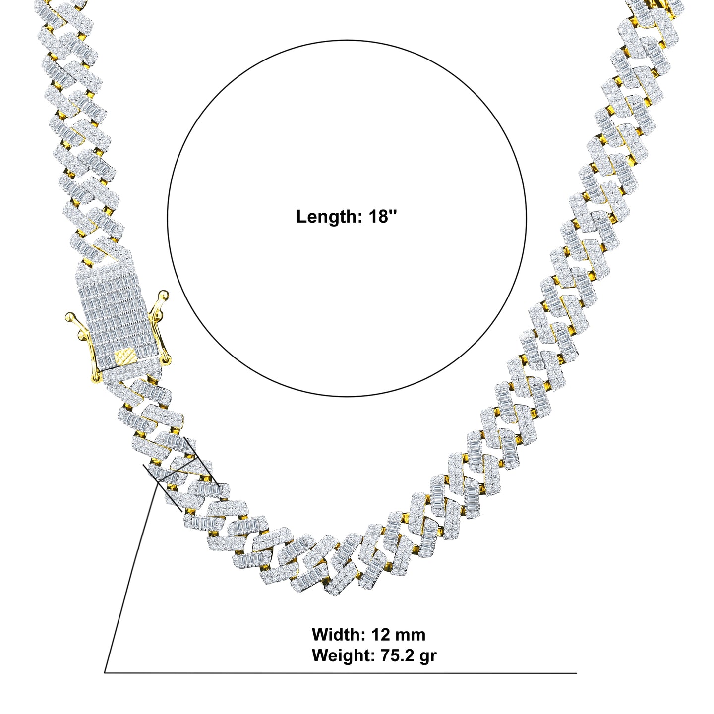 FLOE BRASS 12MM CZ CHAIN I 963192