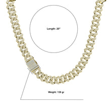 FULGIDUS 18 MM BRASS ICED OUT CHAIN CZ I 963231