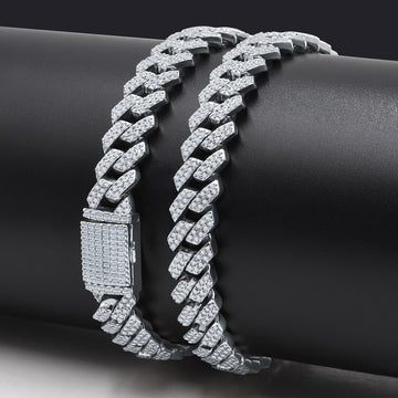 GUMMEUS 12MM  STERLING SILVER CHAIN CZ I 9220881