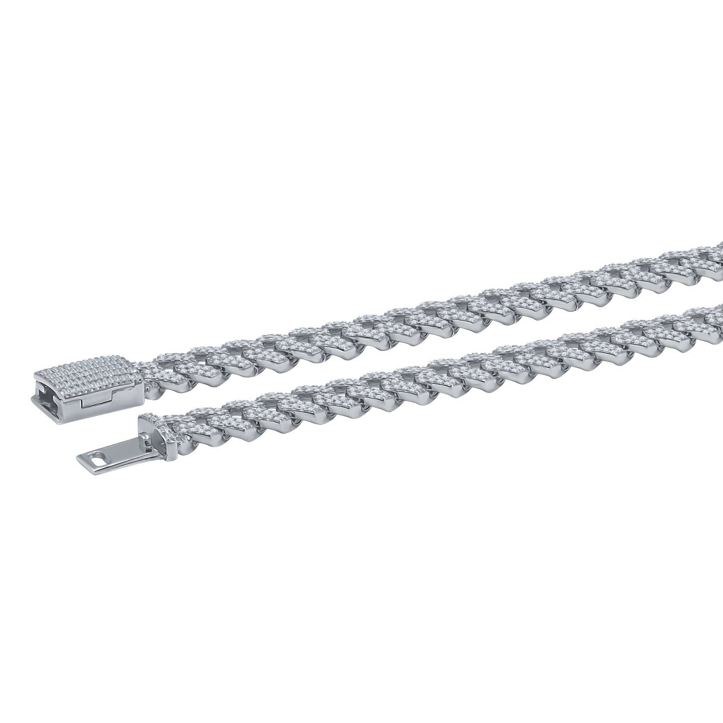 GUMMEUS 12MM  STERLING SILVER CHAIN CZ I 9220881