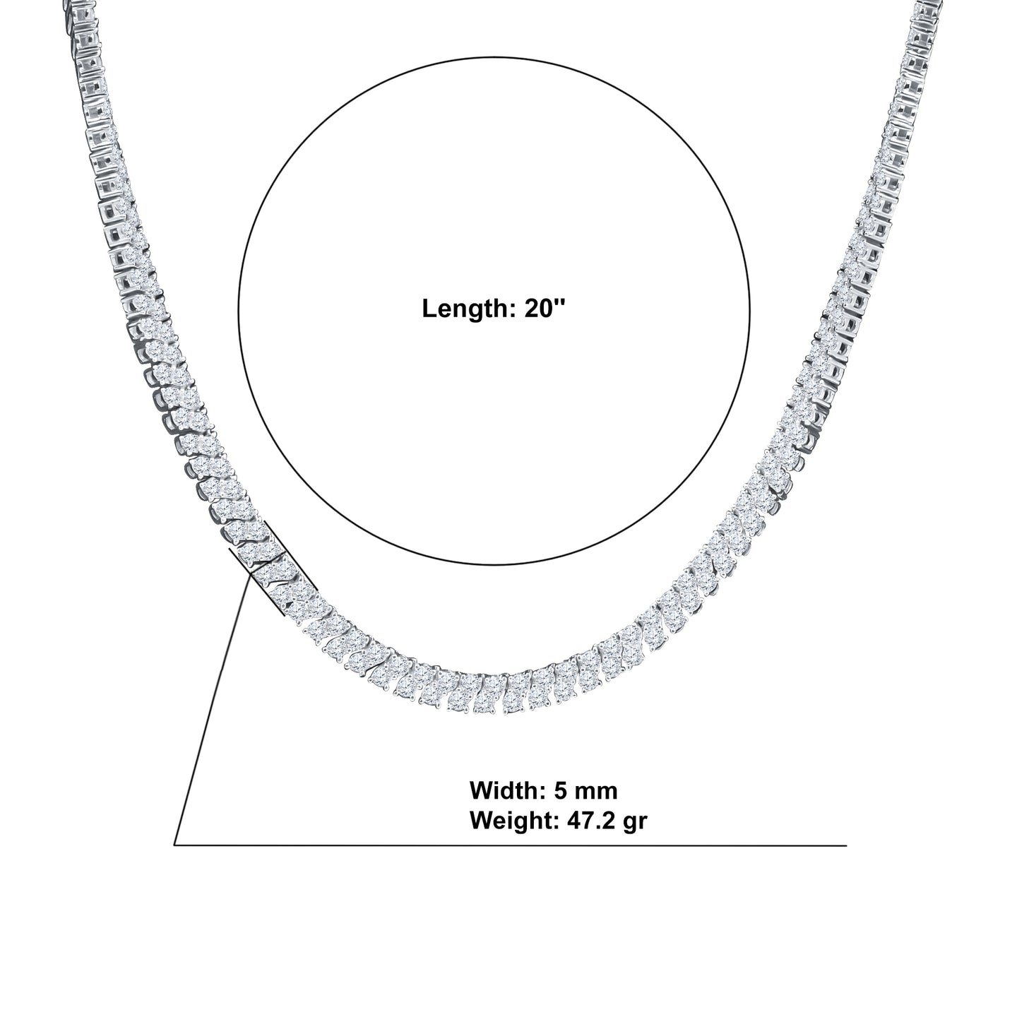 STATELY 5MM STERLING SILVER CHAIN I 9220831