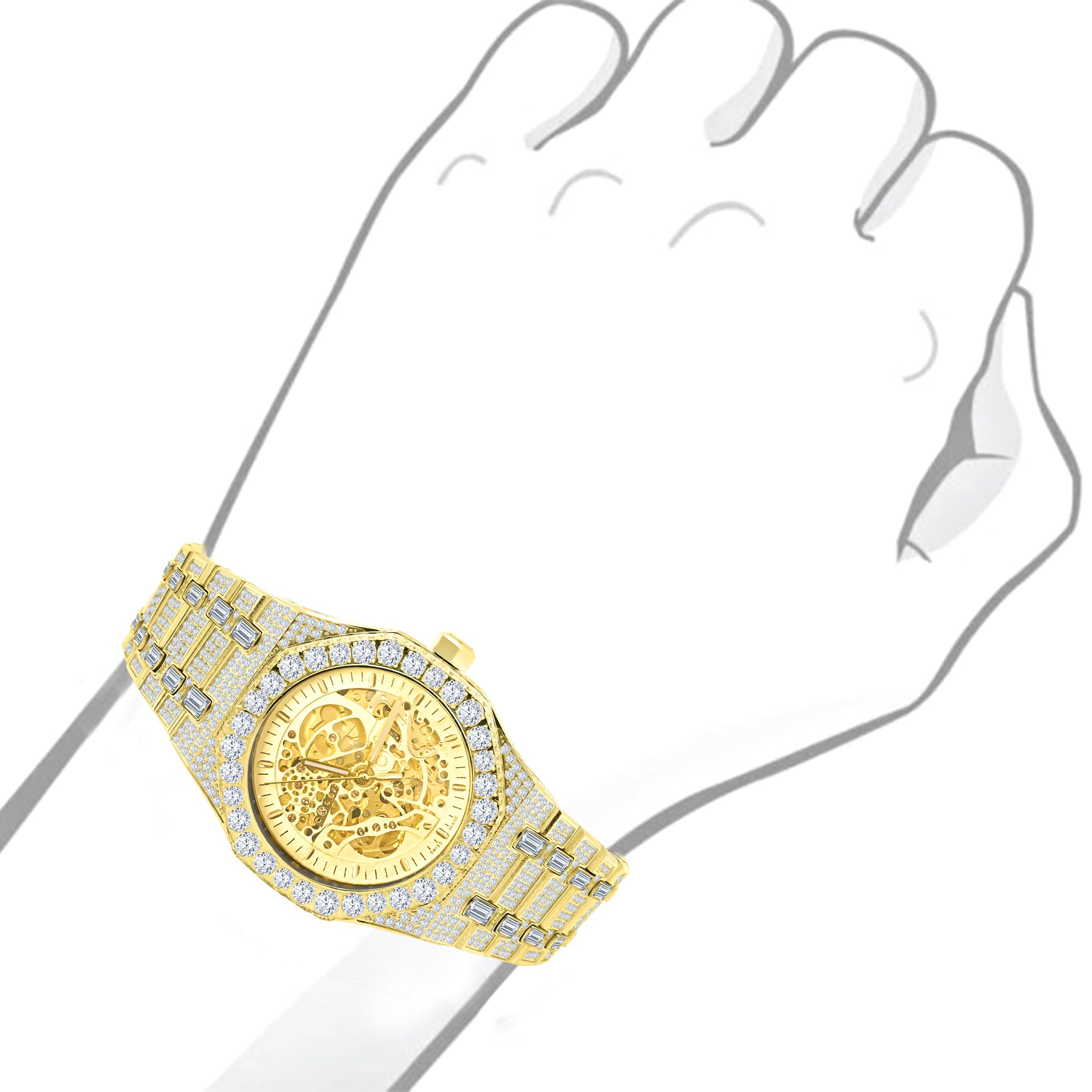 FORZA MOISSANITE AUTOMATIC STEEL WATCH I 590052