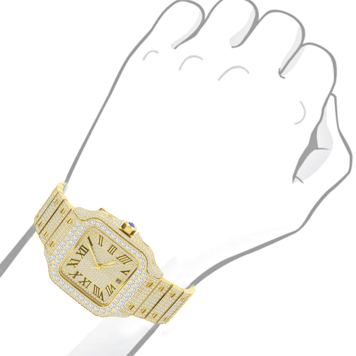 PERMEATE MOISSANITE STEEL WATCH I 590042