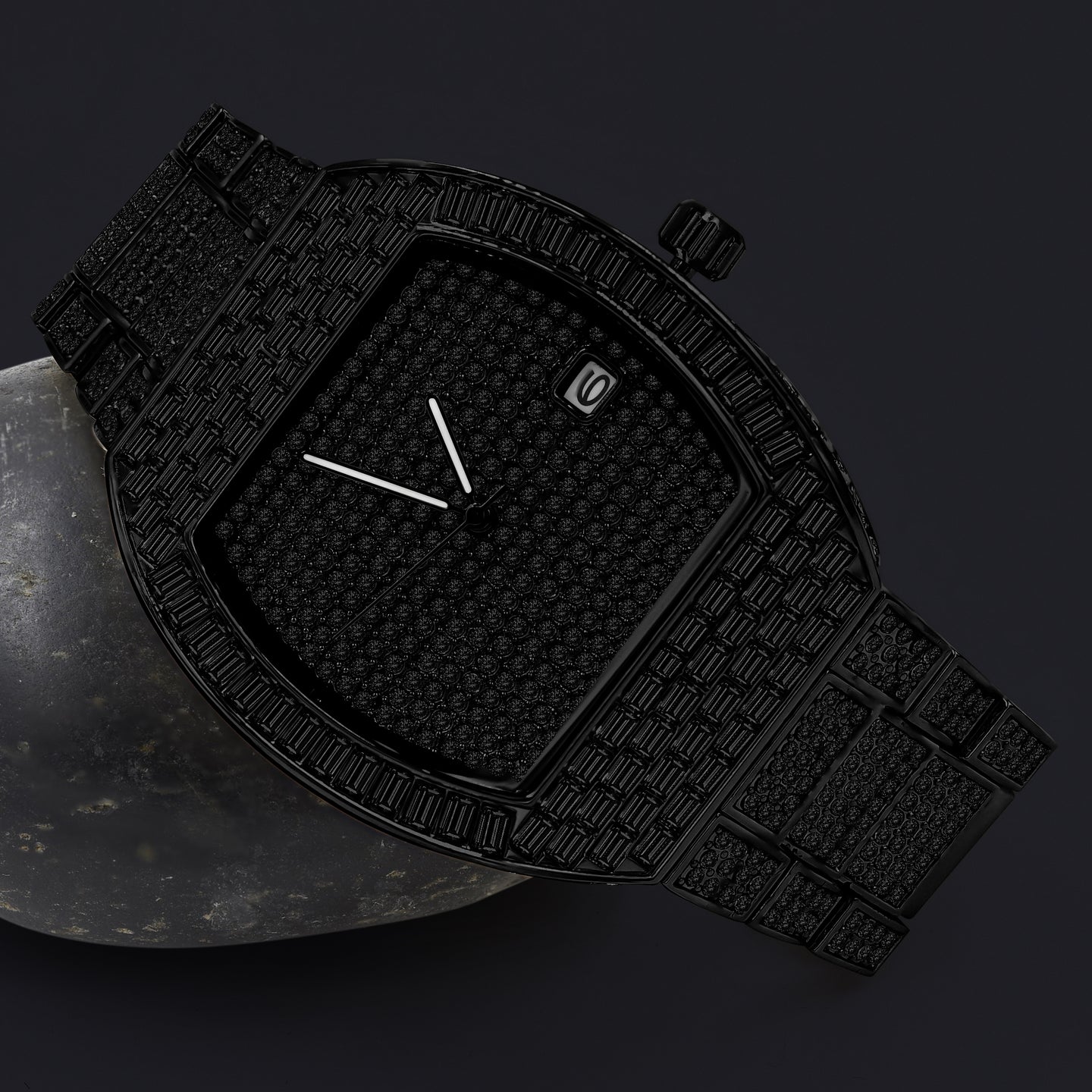 BOOGIE HIP HOP METAL WATCH CLEAR STONE |  563173