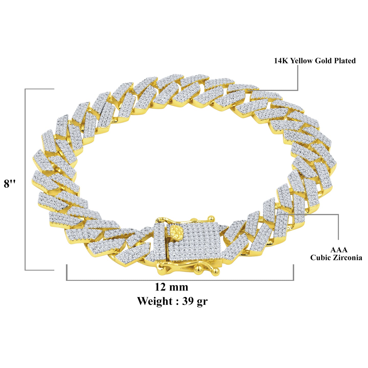 KRAUTROCK BRASS 12MM BRACELET CZ I 963351