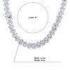 IVORY 12MM SILVER CZ  CHAIN |  9221171