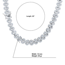 IVORY 12MM SILVER CZ  CHAIN |  9221171