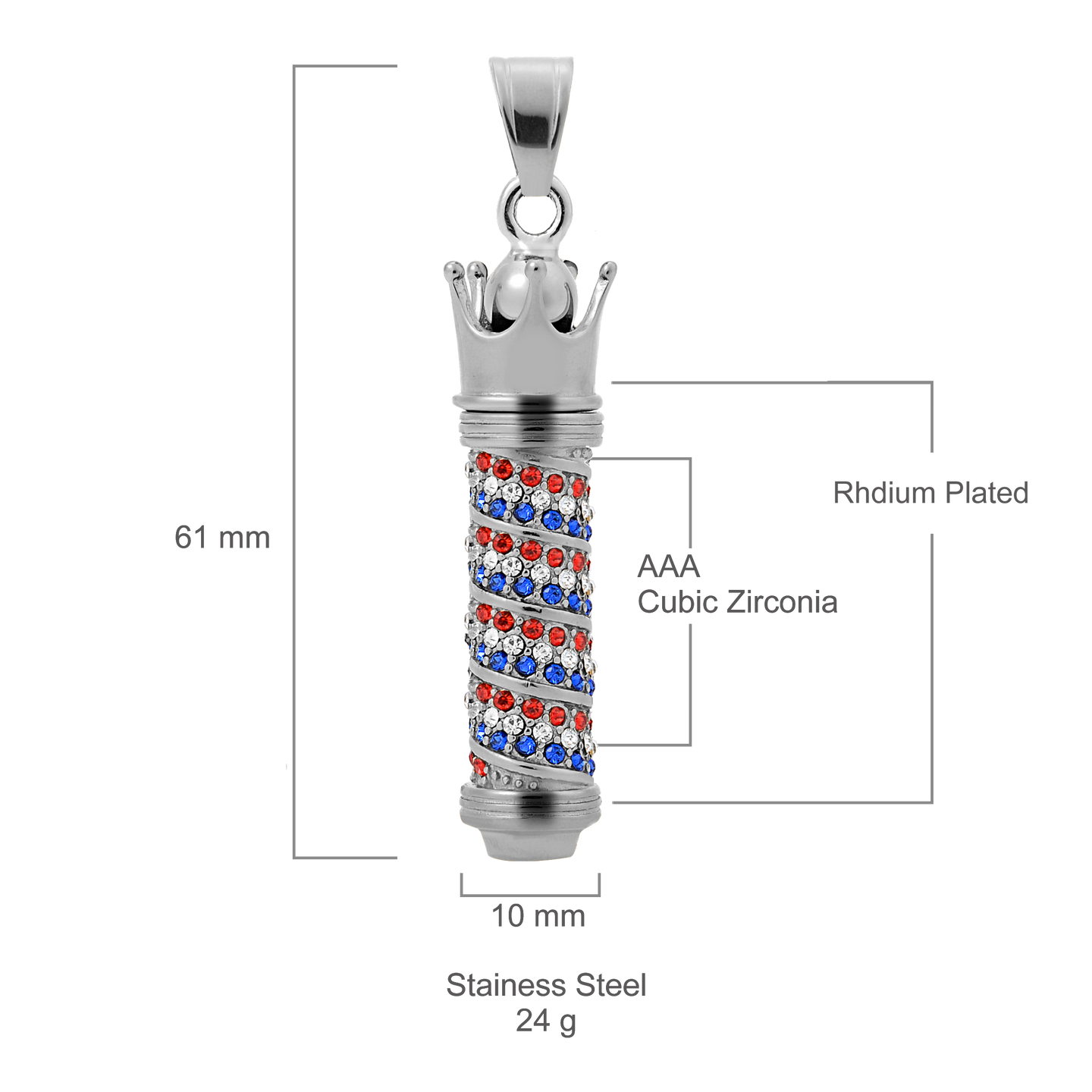 BARBER POLE Steel Pendant | 938581