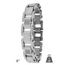Stainless steel bracelet with CZ. 4115-A