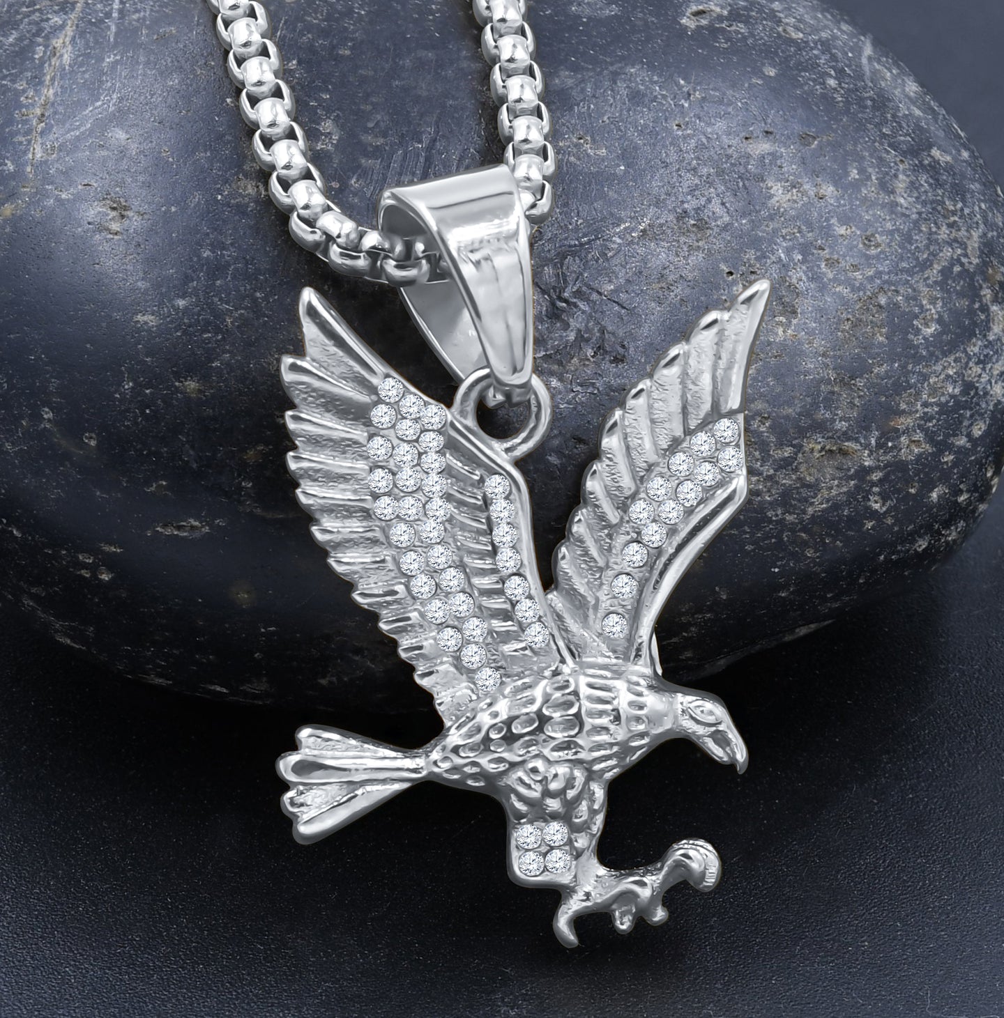 POTENTIA CRYSTAL STAINLESS STEEL PENDANT I D942751