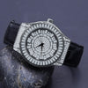 Conspicious Bling Leather Watch | 5110361