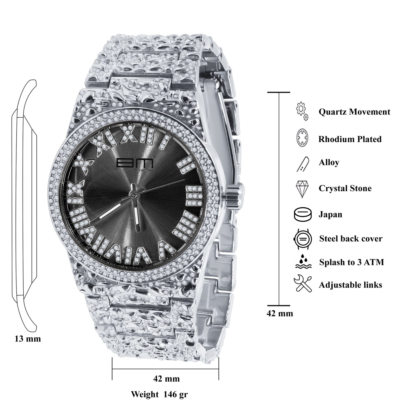 FLAMBOYANT ULTRA BLING WATCH SET | 530297