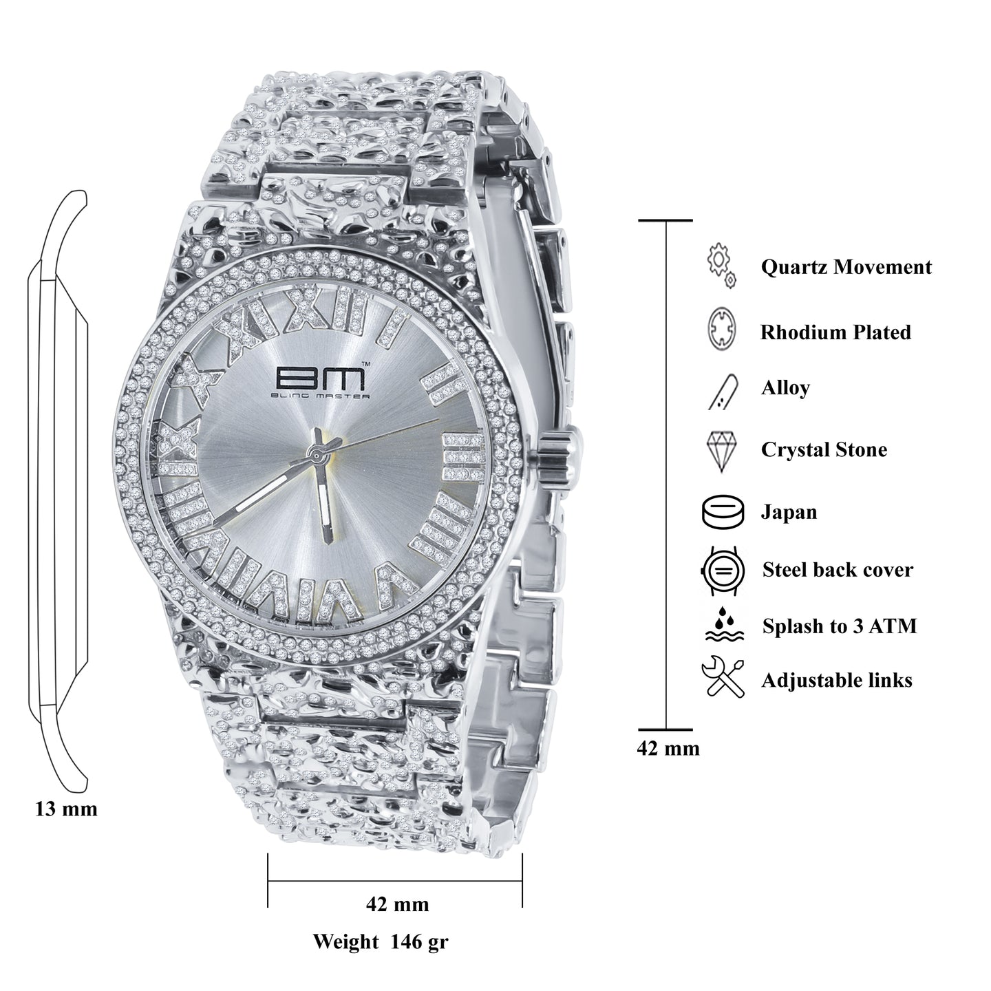 FLAMBOYANT ULTRA BLING WATCH SET | 530291