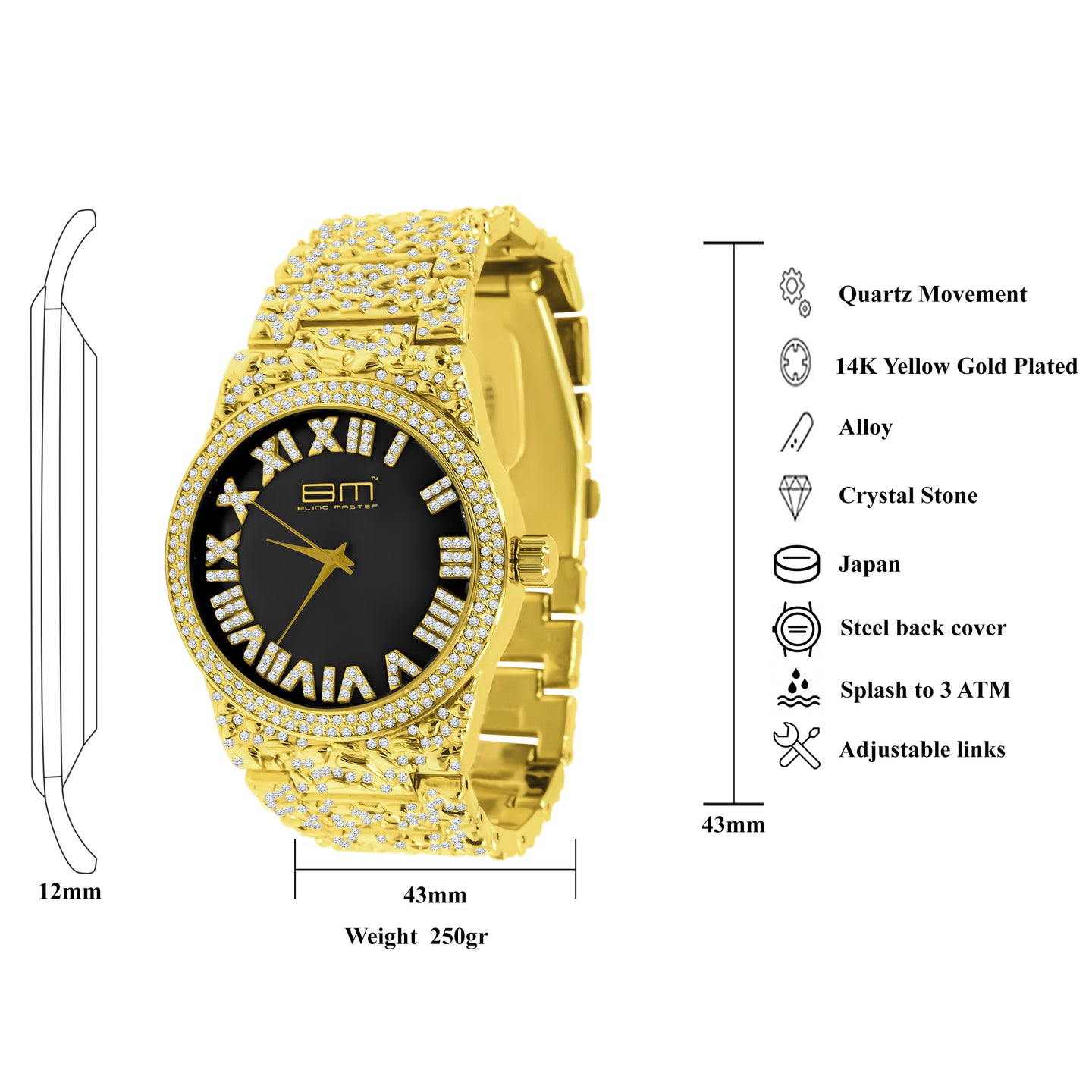 FLAMBOYANT ULTRA BLING WATCH SET | 530293