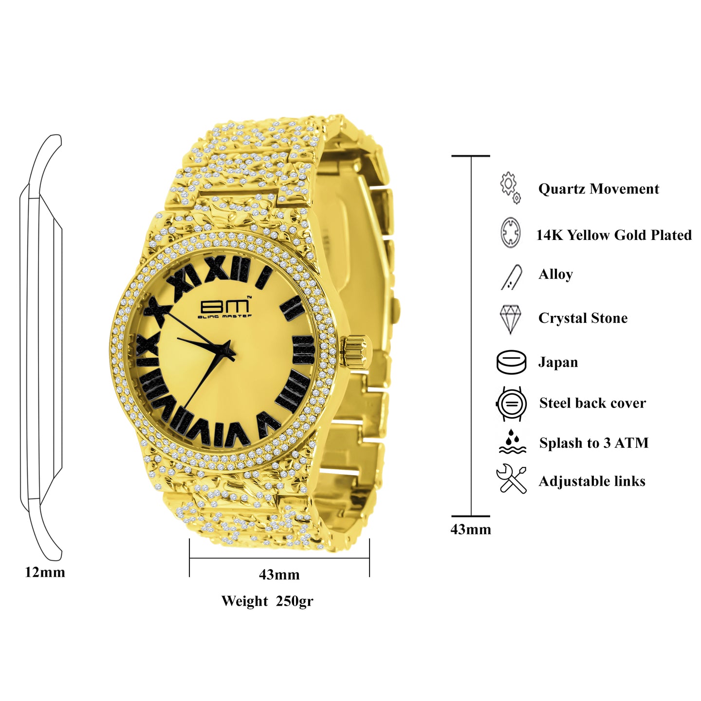 FLAMBOYANT ULTRA BLING WATCH SET | 530298