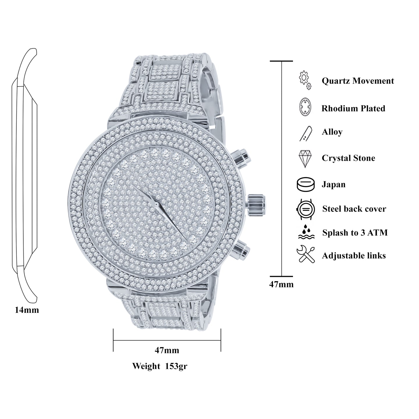 OPULENT ULTRA BLING WATCH SET | 530321