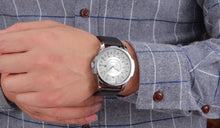 Curren REGIMENT Silver Case Black Strap Classic Fashion Watch | 540191
