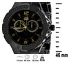 Black  2 Row Black Dial Iced out Bling Metal