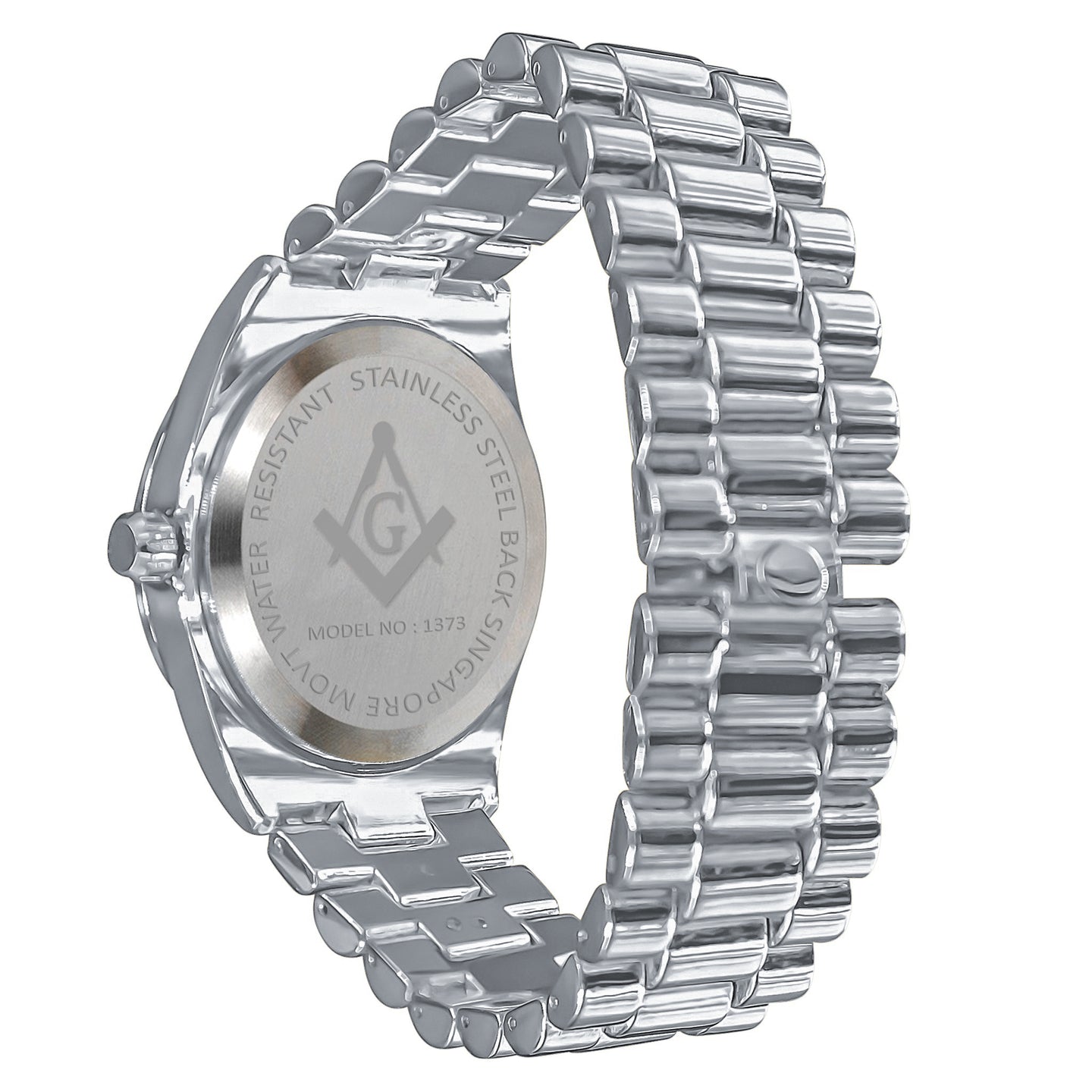 COLOSSAL MASONIC ICED METAL WATCH I 5624511