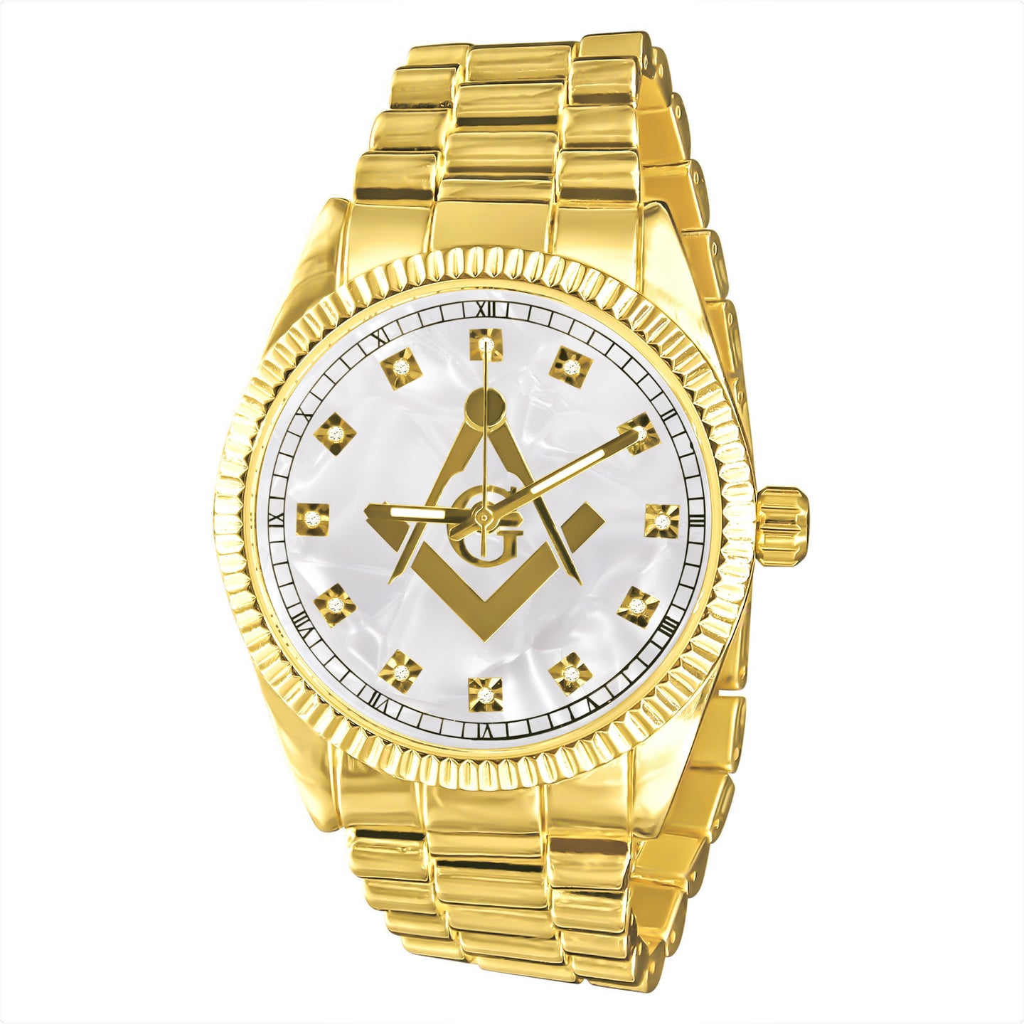 COLOSSAL MASONIC ICED METAL WATCH I 5624569