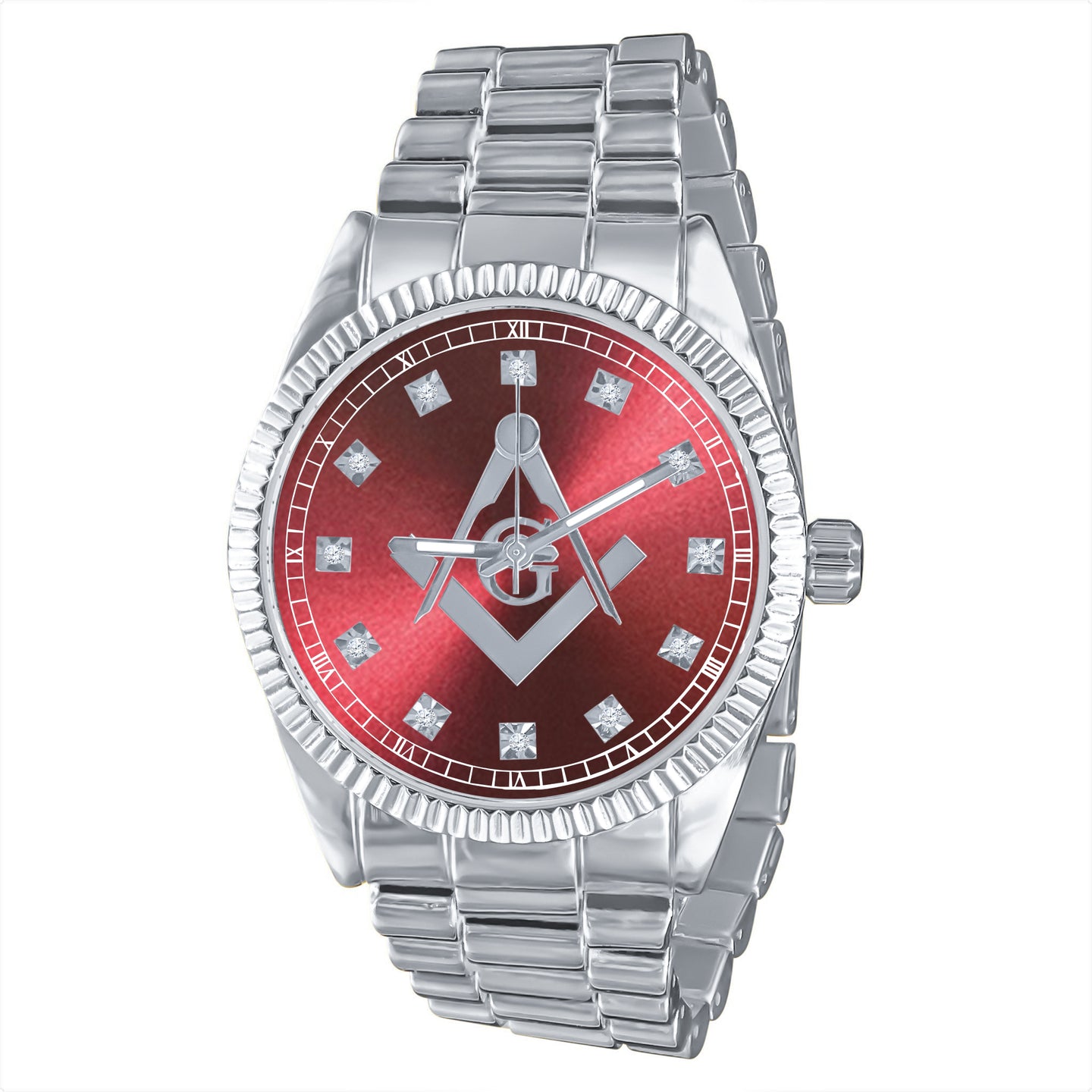 COLOSSAL MASONIC ICED METAL WATCH I 5624511