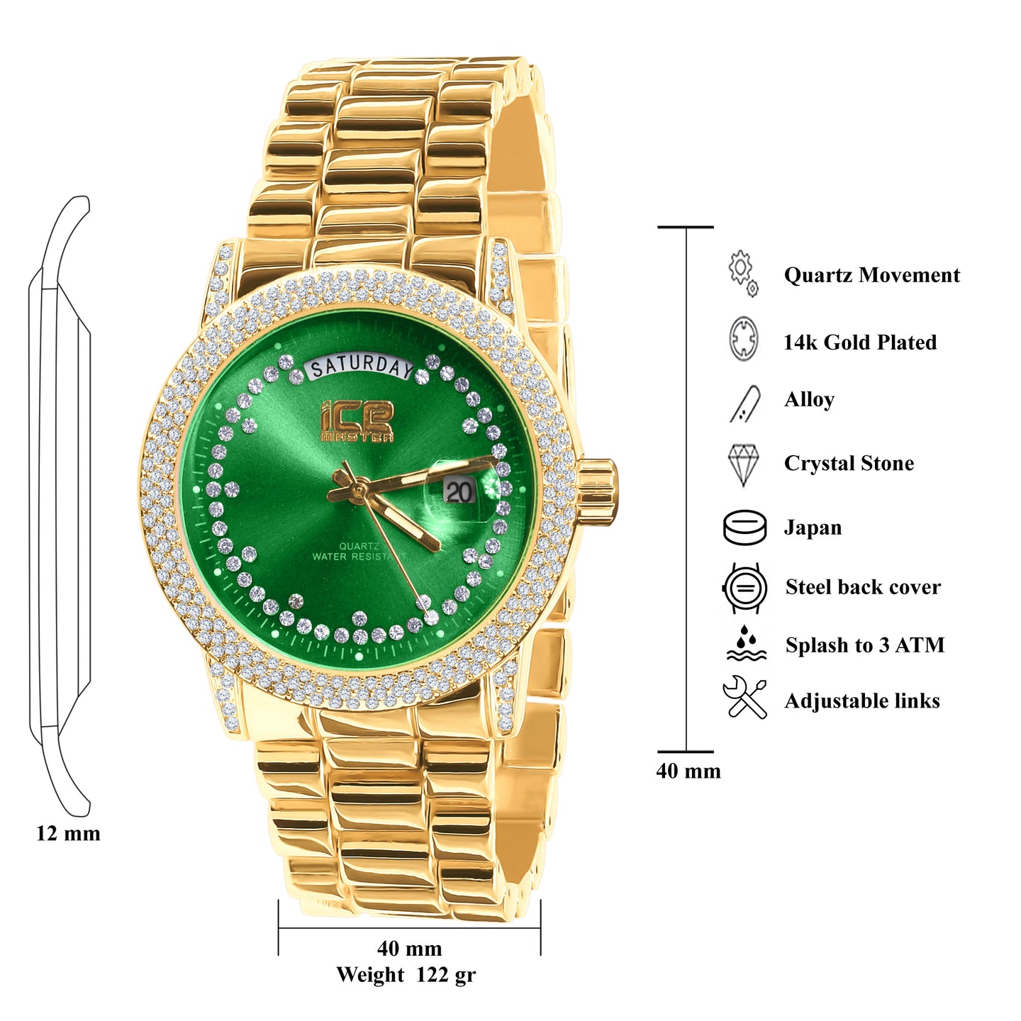 Grandeur Bling Metal Watch | 5626522