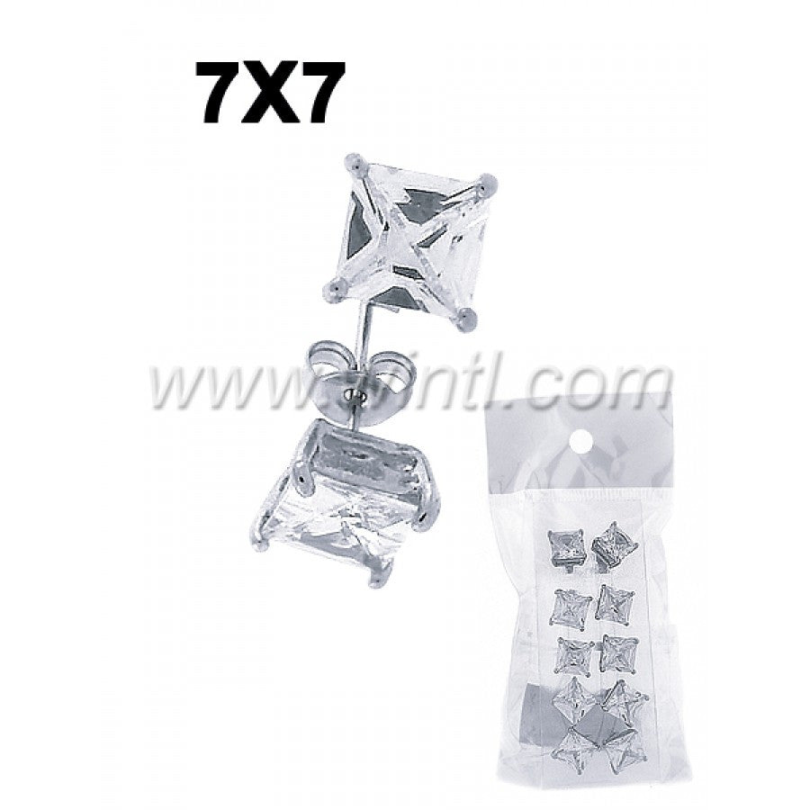 CZ diamond stud earrings