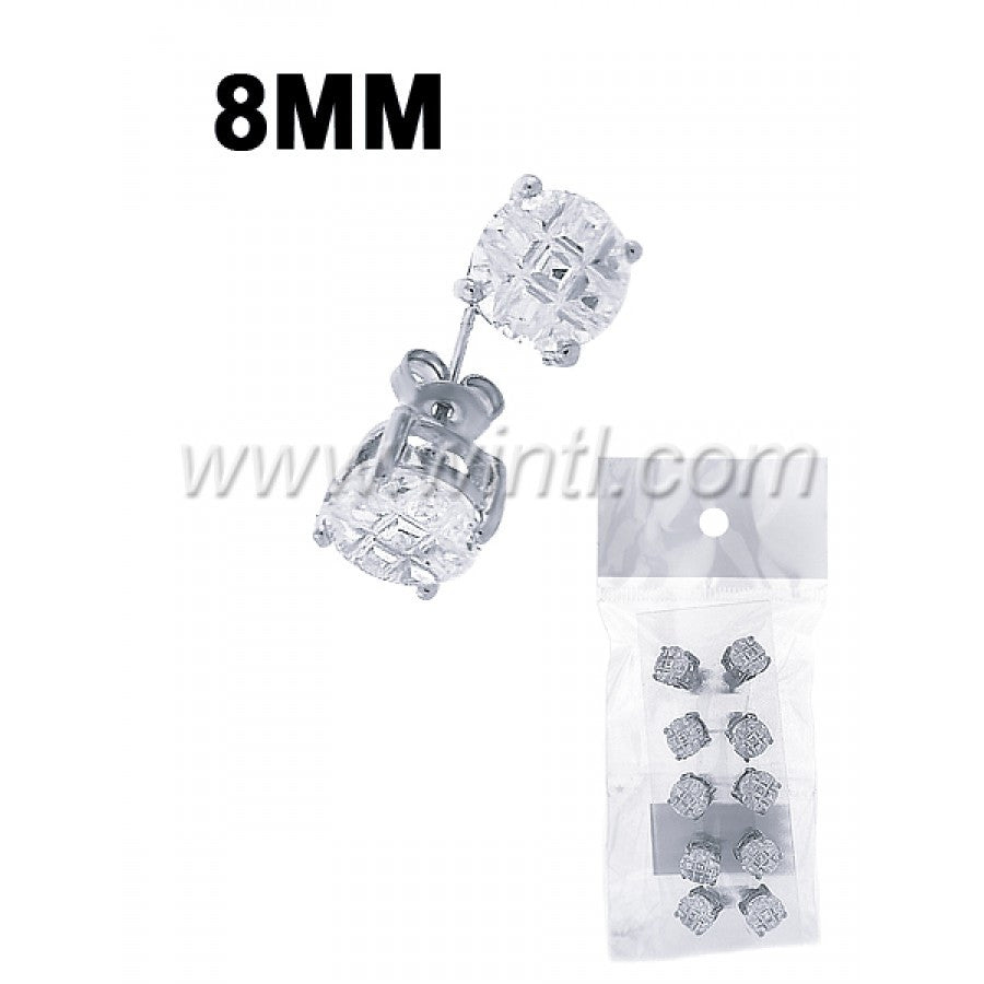 CZ diamond stud earrings