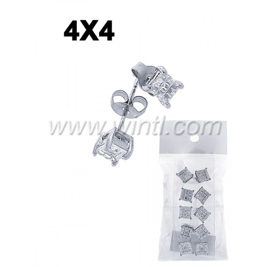 Hip Hip Diamond Stud Earrings