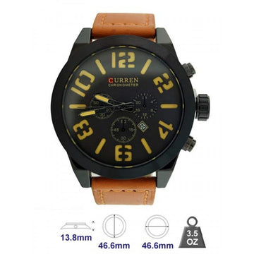 Curren Brand Leather Strap Watch for Mens