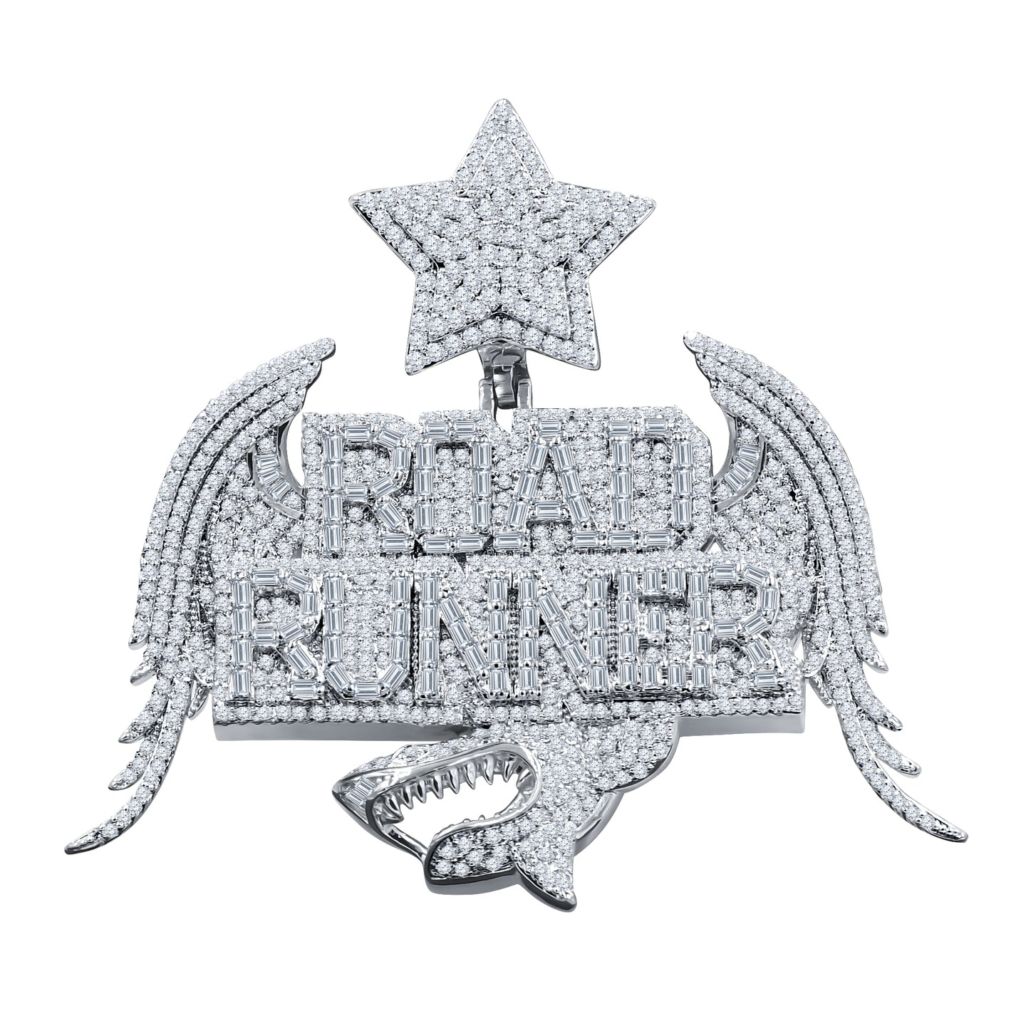 VAGOR 8.89 CTW 925 MOISSANITE RHODIUM ICED OUT PENDANT I 998441