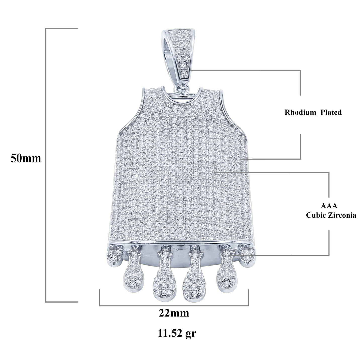 BASKETBALL JERSEY SILVER PENDANT | 9210131