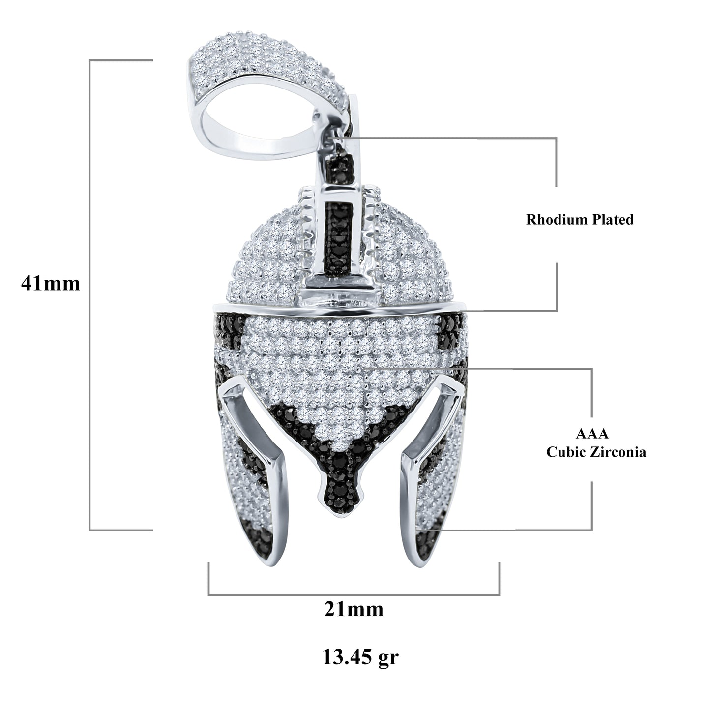 Headgear 925 Pendant with CZ Stone  | 9210227