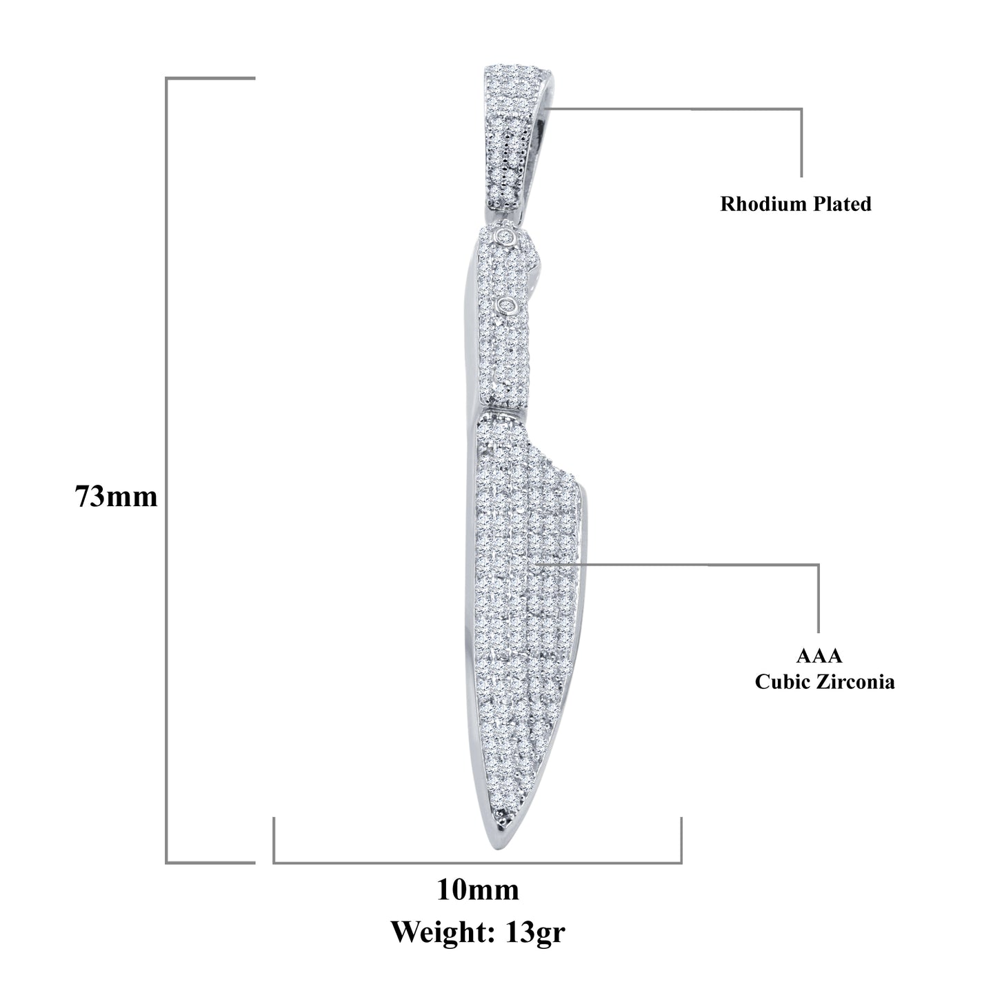 Bayonet Silver Pendant | 9213051