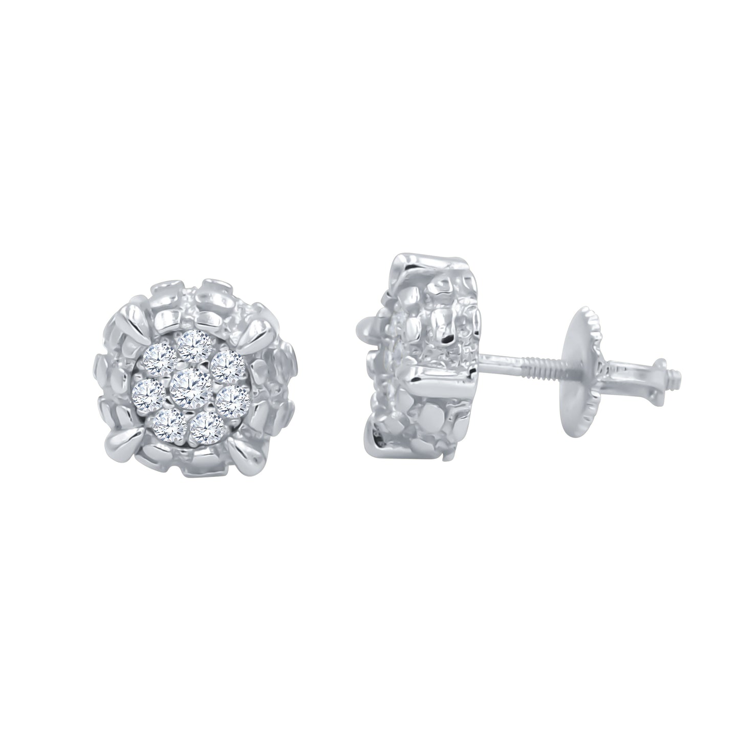 DIAMANTINE SILVER EAR STUDS I 9217791