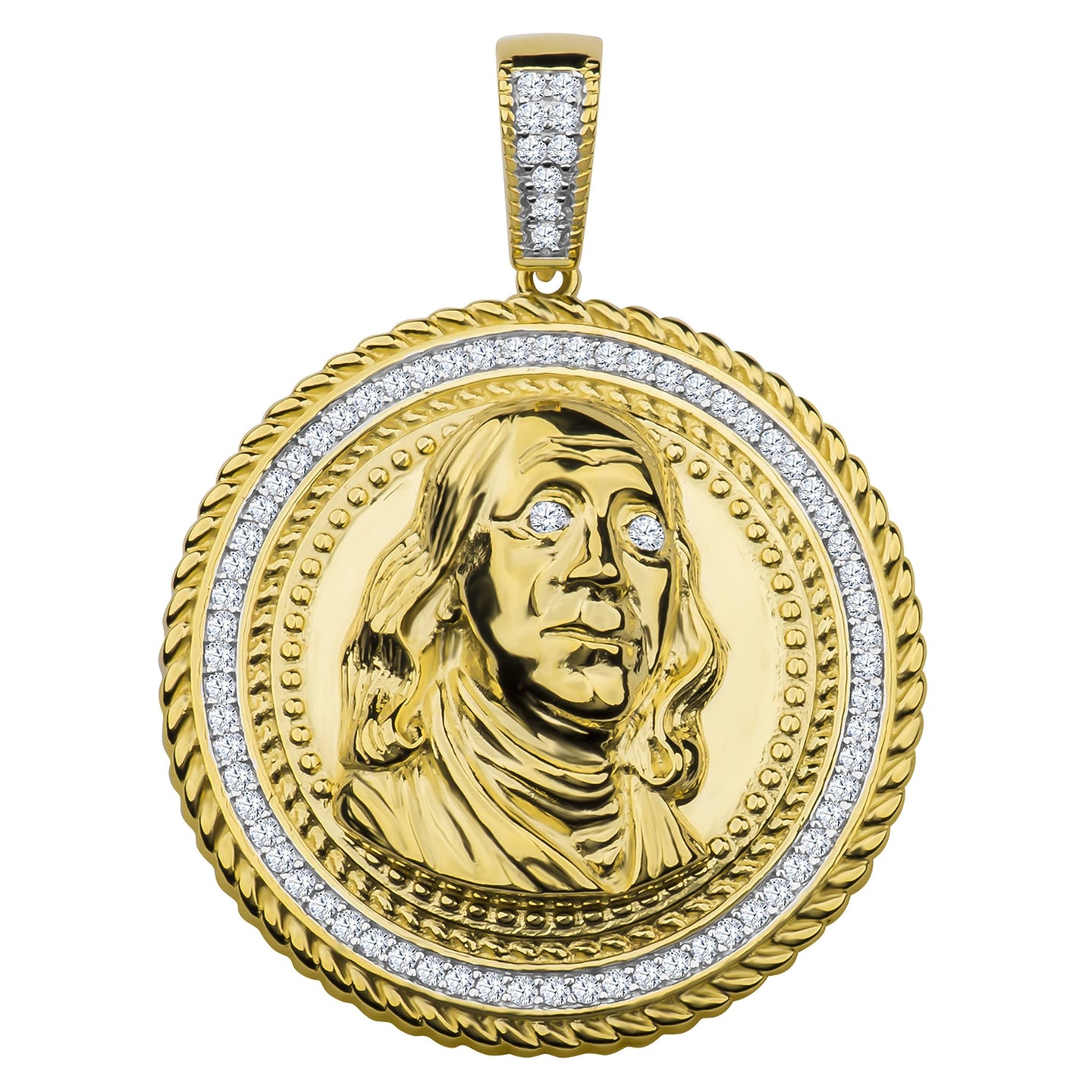 Ben from $100 Bill -Silver-Pendant-928612