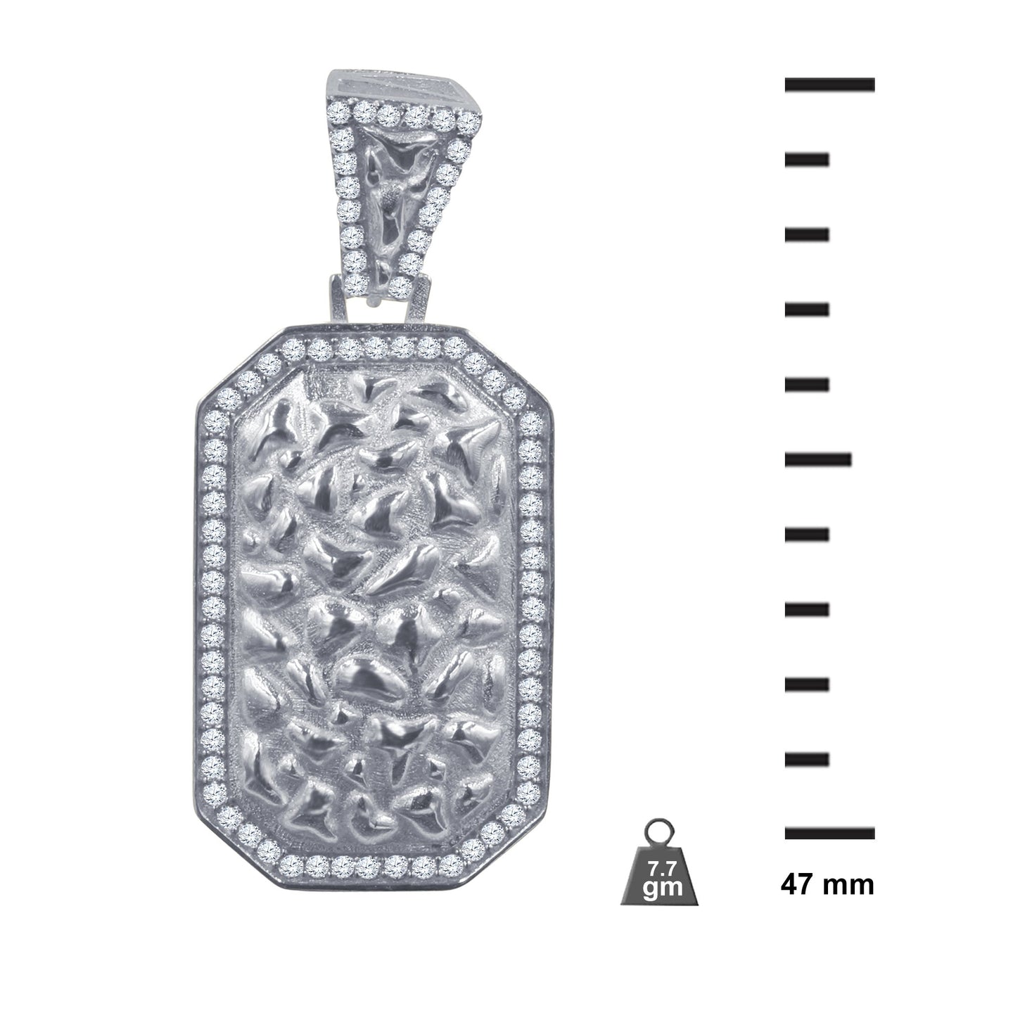Silver Pendant with CZ Stone-929491