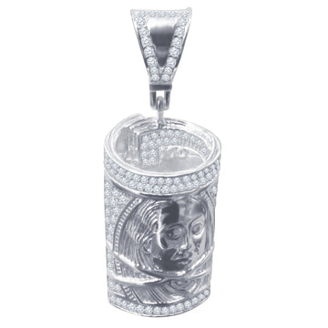 Silver Pendant with CZ Stone-929571