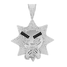 Sipping Sun Silver Pendant with CZ Stone-929957