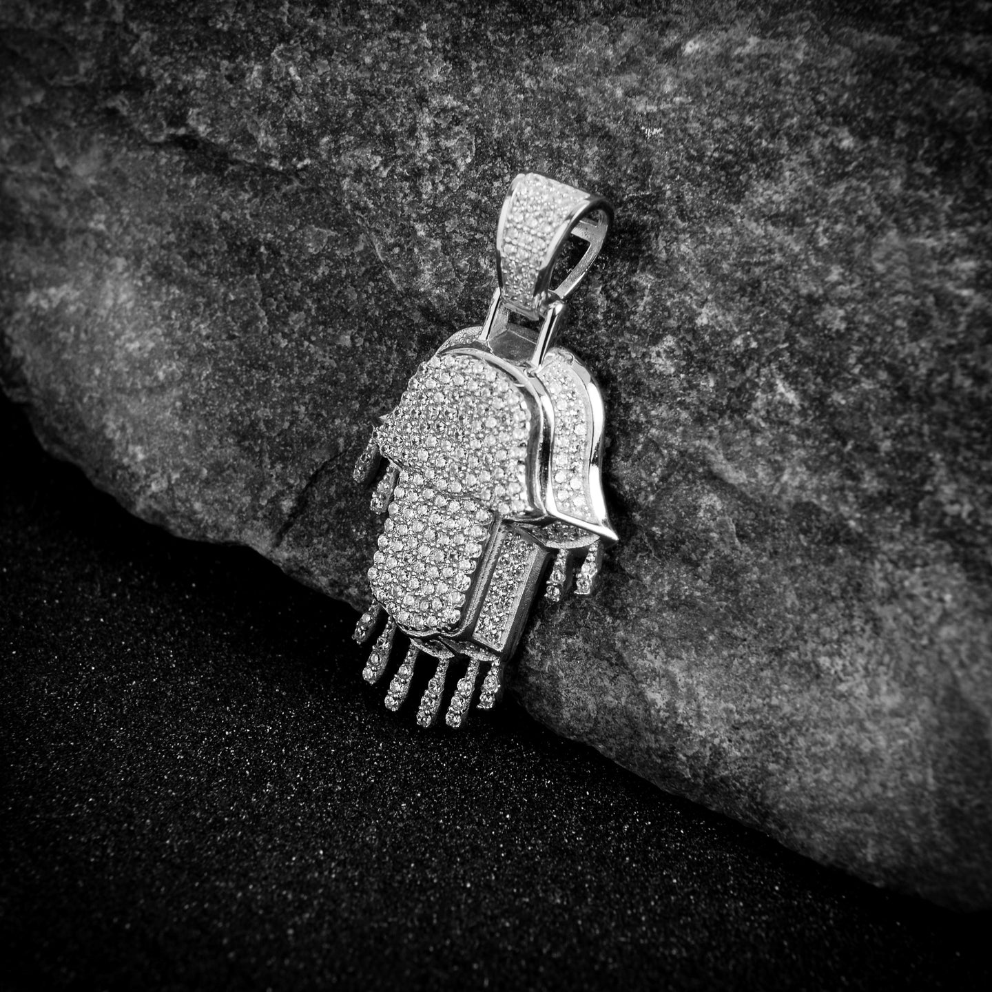 HAMSA HAND SILVER PENDANT-929971