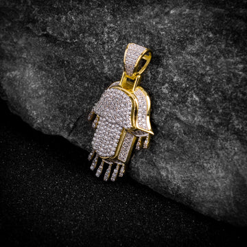 HAMSA HAND SILVER PENDANT-929972