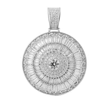 Spin Circle Silver Pendant with CZ Stone-929991